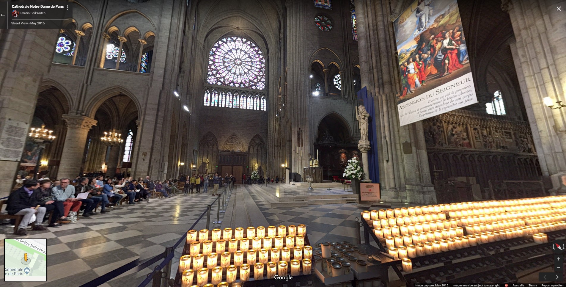 Cathédrale Notre Dame preserved on Google's Street View techAU